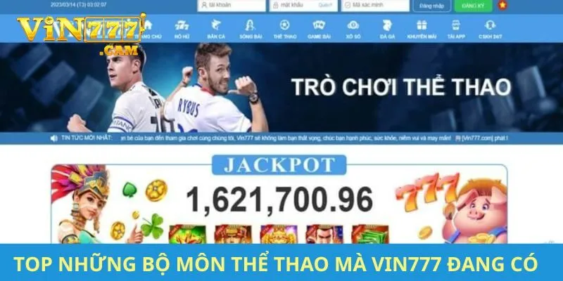 Top những bộ môn thể thao mà VIN777 đang có